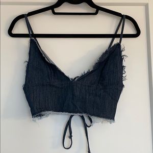 Jean crop top